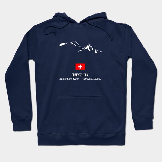 Zinal Swiss alps Hoodie by leewarddesign